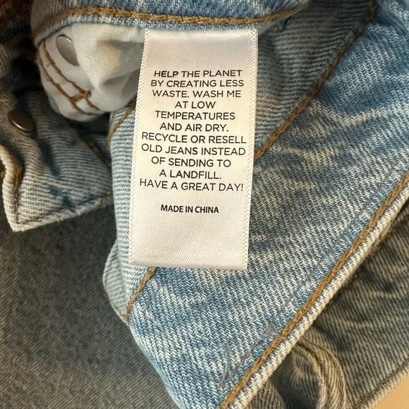 PacSun Light Blue Wide Leg Denim Pants - Picture 5 of 6